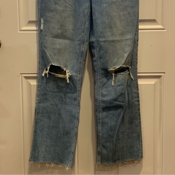 PAIGE Atley Ankle Flare Floretta Deconstructed Raw Hem Distressed Jeans $229.00 - Picture 2 of 14